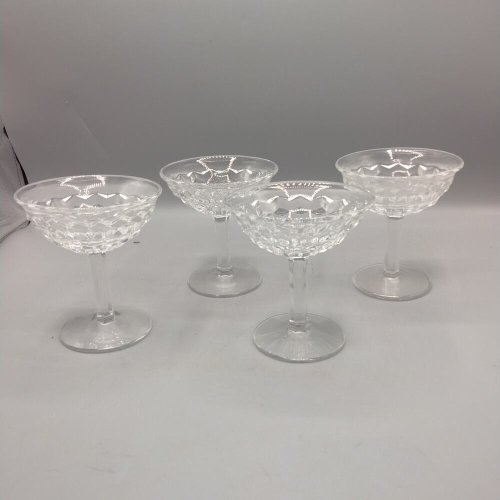 Fostoria American "Low Sherbet Flared", Set of 6, 3 1/4" T Set Of 4